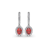 Dazzling Ruby and Diamond Drop Earrings