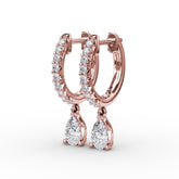 Teardrop Diamond Drop Earrings