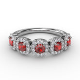Blossoming Love Ruby and Diamond Ring