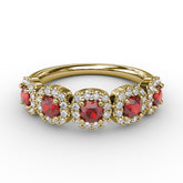 Blossoming Love Ruby and Diamond Ring