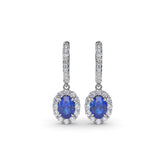 Dazzling Sapphire and Diamond Drop Earrings