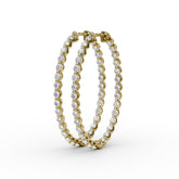 2.1ct Diamond Hoop Earrings