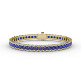 Brilliant in Blue Sapphire and Diamond Bracelet