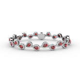 Decorated Ruby and Diamond Bracelet