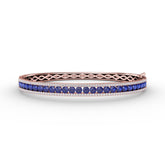 Sapphire and Diamond Channel Set Bangle