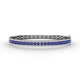 Sapphire and Diamond Channel Set Bangle