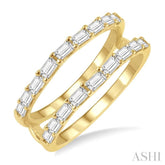 3/4 Ctw Baguette Diamond Insert Ring in 14K Yellow Gold