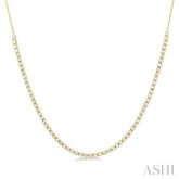 1 Ctw Round Cut Diamond Halfway Tennis Necklace in 10K Yellow Gold