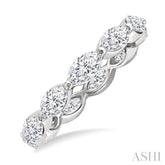 2 Ctw East-West Set Marquise Cut Diamond Eternity Wedding Band in 14K White Gold