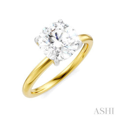 1/20 Ctw Circular Shape Round Cut Diamond Semi-Mount Engagement Ring in 14K Yellow and White Gold