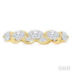 2 Ctw East-West Set Marquise Cut Diamond Eternity Wedding Band in 14K Yellow Gold