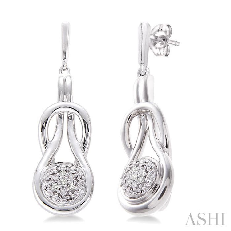 1/50 Ctw Single Cut Diamond Fashion Earrings in Sterling Silver