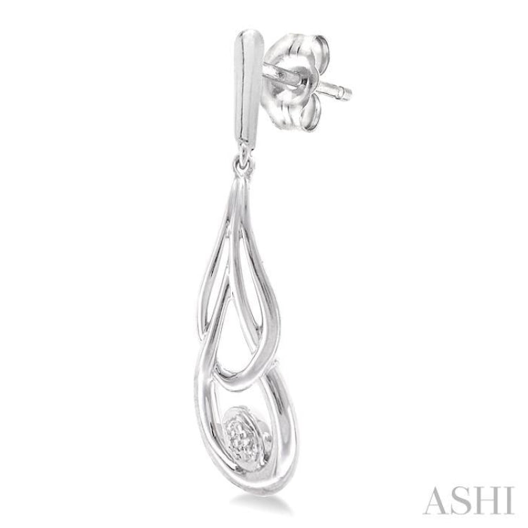 1/50 Ctw Single Cut Diamond Fashion Earrings in Sterling Silver