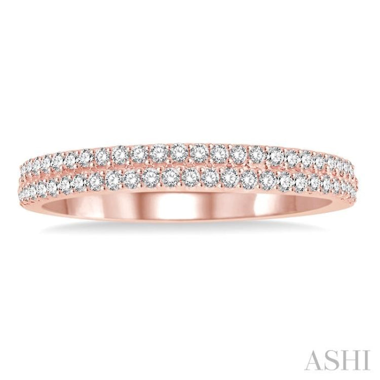 1/3 Ctw Round Diamond Wedding Band in 14K Rose Gold