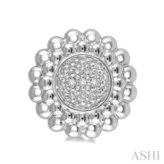 1/50 Ctw Round Cut Diamond Earrings in Sterling Silver