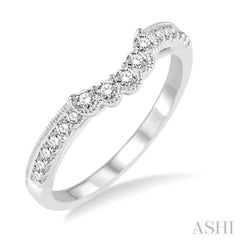 1/3 Ctw Round Cut Diamond Wedding Band in 14K White Gold