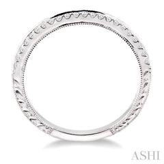 1/6 Ctw Round Cut Diamond Matching Wedding Band in 14K White Gold