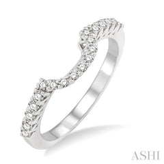1/3 Ctw Round Cut Diamond Wedding Band in 14K White Gold