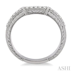 1/8 Ctw Round Cut Diamond Matching Wedding Band in 14K White Gold