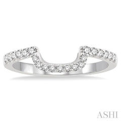 1/3 Ctw Round Cut Diamond Wedding Band in 14K White Gold