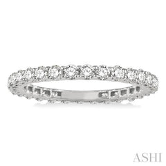 1 Ctw Round Cut Diamond Eternity Band in 14K White Gold