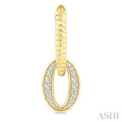 1/4 Ctw Interlocked Rope Round Cut Diamond Fashion Earrings in 10K Yellow Gold