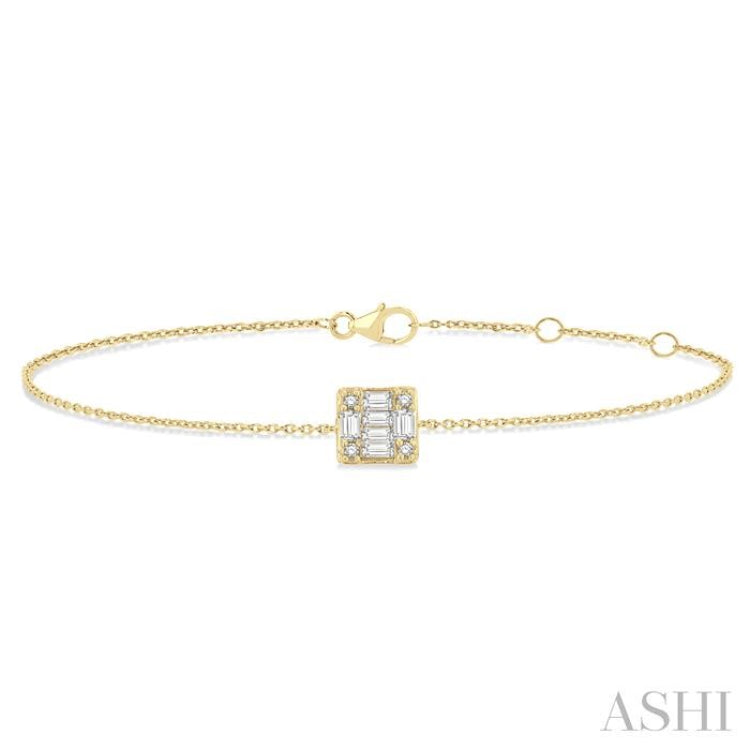 1/8 Ctw Petite Fusion Diamond Fashion Bracelet in 10K Yellow Gold