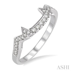 1/6 Ctw Round Cut Diamond Wedding Band in 14K White Gold