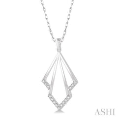 1/5 Ctw Diamond Fashion Pendant in 14K White Gold with Chain