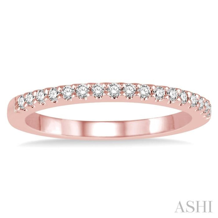 1/6 Ctw Round Cut Diamond Wedding Band in 14K Rose Gold