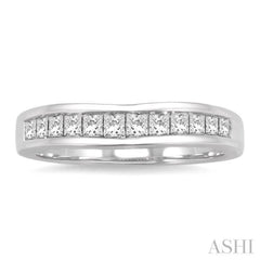 1/2 Ctw Princess Cut Diamond Matching Wedding Band in 14K White Gold