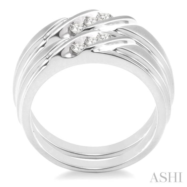 1/4 Ctw Round Cut Diamond Duo Set in 10K White Gold