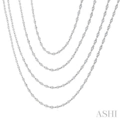 5 1/2 Ctw Bezel Set Round Cut Diamond Layered 60-Inch Necklace in 14K White Gold