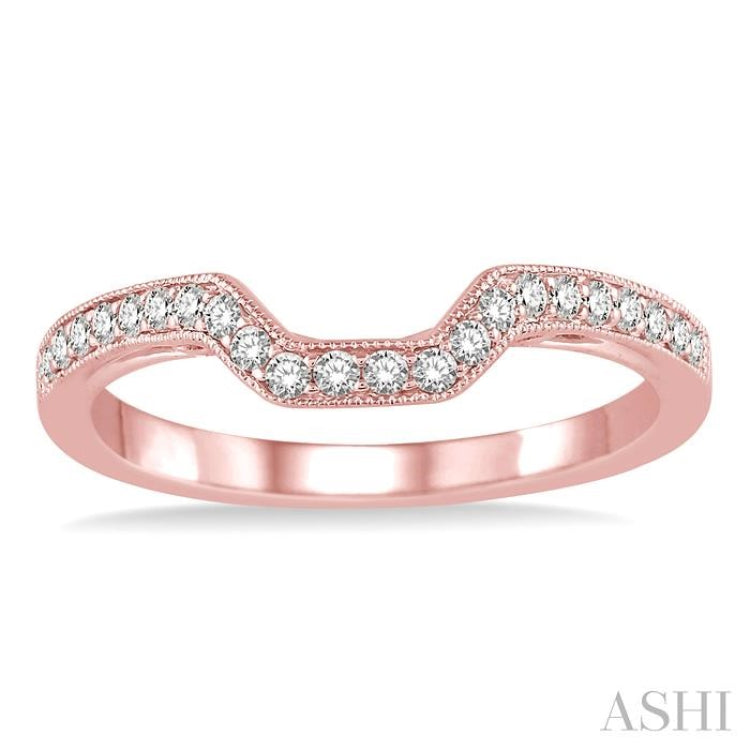 1/4 Ctw Round Cut Diamond Wedding Band in 14K Rose Gold