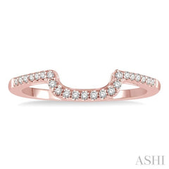 1/5 Ctw Round Cut Diamond Wedding Band in 14K Rose Gold