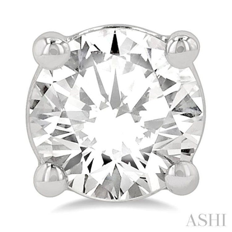 2 Ctw Diamond Stud Earrings in 14K White Gold