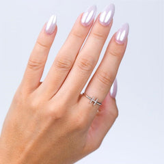 1/20 Ctw Initial 'J' Round Cut Diamond Fashion Ring in 10K White Gold