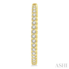 1 Ctw Inside-Out Round Cut Diamond Hoop Earrings in 14K Yellow Gold