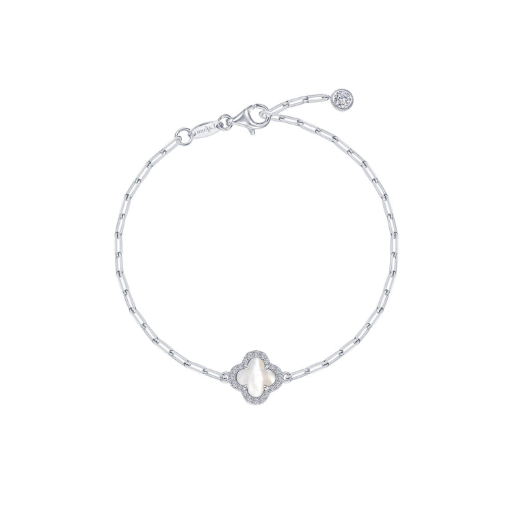 Mother-Of-Pearl Paperclip Bracelet
