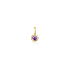 June Bezel Birthstone Charm Pendant