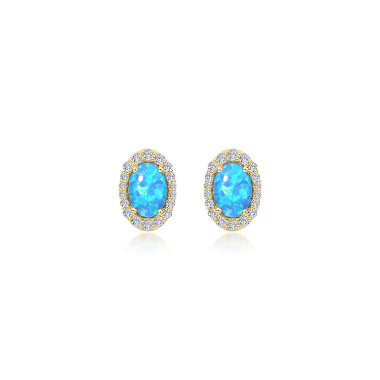 Vintage Inspired Oval Stud Earrings