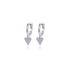 Mini Dangling Heart Huggie Earrings