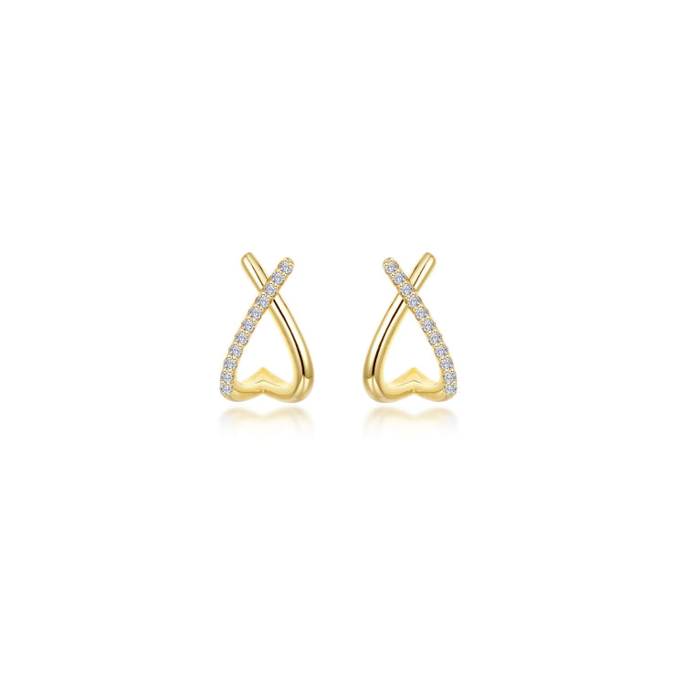 Dainty Criss-Cross Huggie Earrings