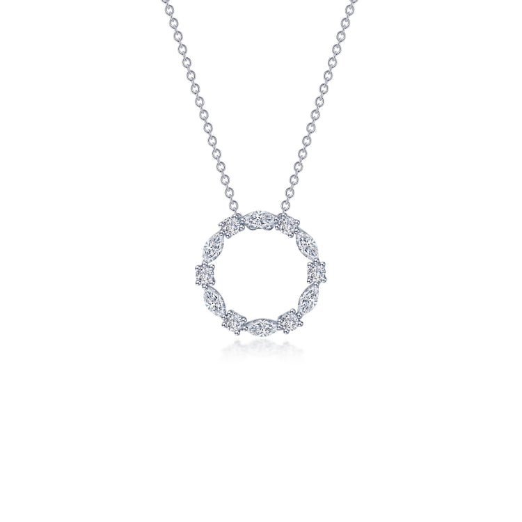 1.45 CTW Open Circle Necklace