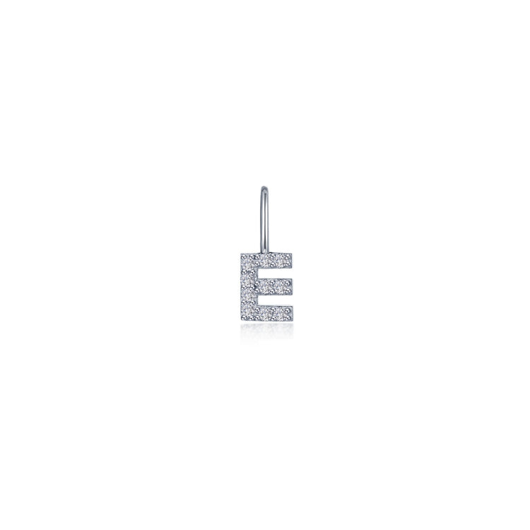 Letter E Charm Pendant