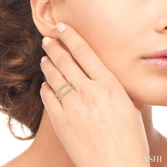 1/5 Ctw Round Cut Diamond Insert Ring in 14K Yellow Gold