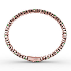 Wave Emerald and Diamond Bracelet