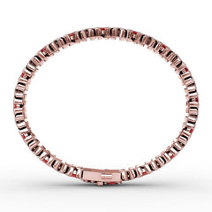 Wave Ruby and Diamond Bracelet