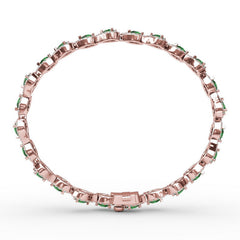 Decorated Emerald and Diamond Bracelet 