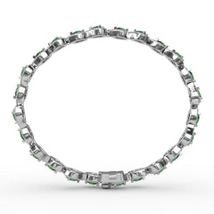 Decorated Emerald and Diamond Bracelet 